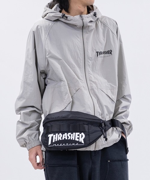 THRASHER（スラッシャー）の「【Y】〔THRASHER/スラッシャー〕キーフック付き ワンポイントロゴ ウエストバック（ボディバッグ/ウエストポーチ・メンズ・ホワイト/ダークグリーン/ブラック・FREE）」の15枚目の写真