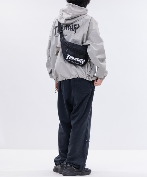 THRASHER（スラッシャー）の「【Y】〔THRASHER/スラッシャー〕キーフック付き ワンポイントロゴ ウエストバック（ボディバッグ/ウエストポーチ・メンズ・ホワイト/ダークグリーン/ブラック・FREE）」の18枚目の写真