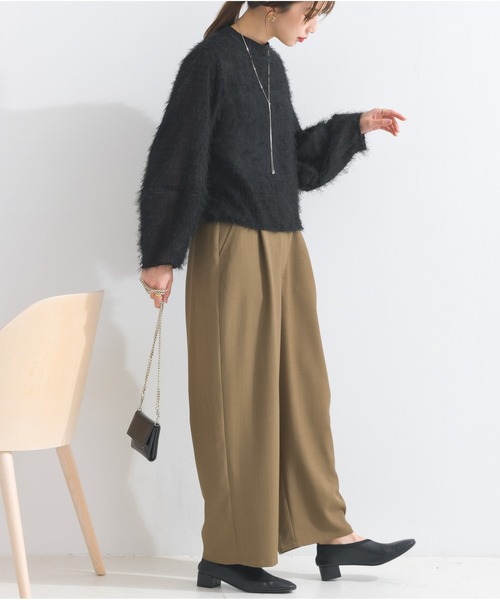 OandI（オーアンドアイ）の「アシメラップドレープパンツ（その他パンツ・レディース・ライトベージュ/チャコールグレー/ブラウン・FREE）」の16枚目の写真