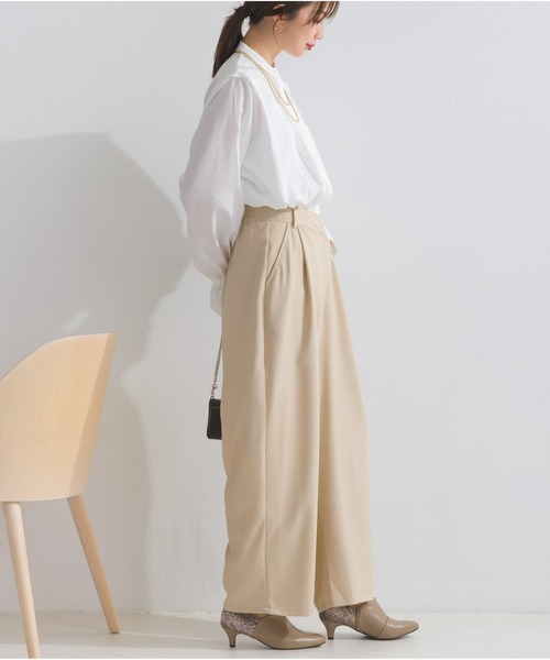 OandI（オーアンドアイ）の「アシメラップドレープパンツ（その他パンツ・レディース・ライトベージュ/チャコールグレー/ブラウン・FREE）」の18枚目の写真