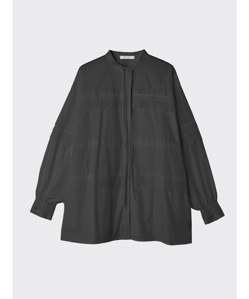 Brown&Street(ブラウンアンドストリート)の「オーバーサイズレースシャツ(シャツ/ブラウス・レディース・ホワイト/ブラック・FREE)」の19枚目の写真