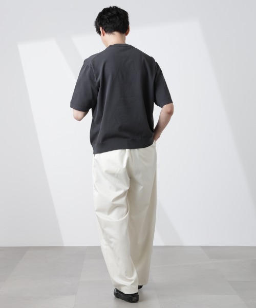 NANO universe（ナノユニバース）の「コットン/ソロナ プレーティングクルーネック 半袖TEE（ニット/セーター・メンズ・ダークグリーン/ライトブラウン/チャコール・M/L）」の10枚目の写真