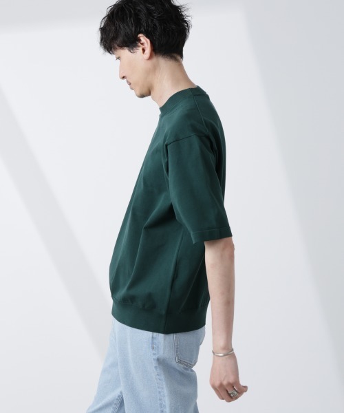 NANO universe（ナノユニバース）の「コットン/ソロナ プレーティングクルーネック 半袖TEE（ニット/セーター・メンズ・ダークグリーン/ライトブラウン/チャコール・M/L）」の19枚目の写真