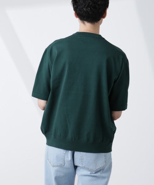 NANO universe（ナノユニバース）の「コットン/ソロナ プレーティングクルーネック 半袖TEE（ニット/セーター・メンズ・ダークグリーン/ライトブラウン/チャコール・M/L）」の20枚目の写真