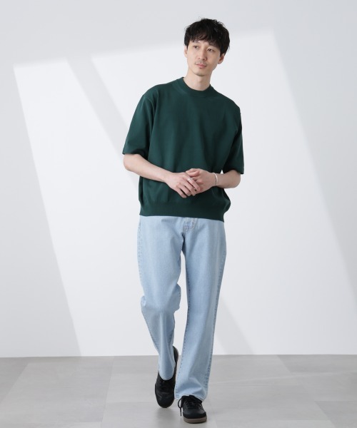 NANO universe（ナノユニバース）の「コットン/ソロナ プレーティングクルーネック 半袖TEE（ニット/セーター・メンズ・ダークグリーン/ライトブラウン/チャコール・M/L）」の21枚目の写真