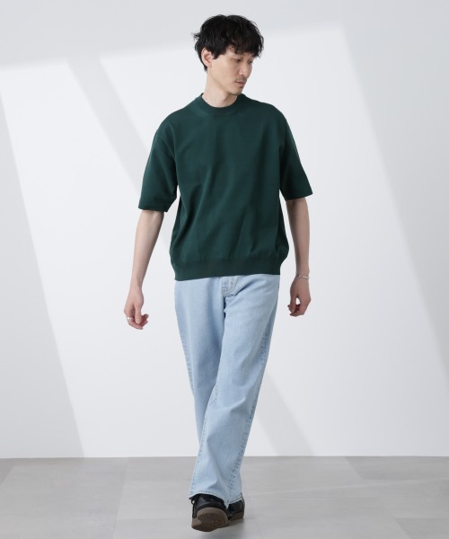 NANO universe（ナノユニバース）の「コットン/ソロナ プレーティングクルーネック 半袖TEE（ニット/セーター・メンズ・ダークグリーン/ライトブラウン/チャコール・M/L）」の22枚目の写真