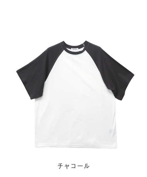 CLOTHY(クロシィ)の「【シンプルなTシャツにこなれ感をプラス!】5分袖ラグランTシャツ(Tシャツ/カットソー・レディース・ブラック/ブラウン/ネイビー/チャコールグレー・MEDIUM)」の22枚目の写真