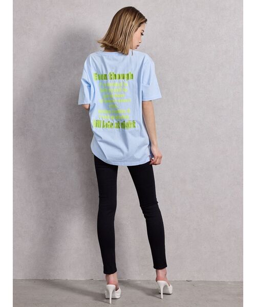 GYDA（ジェイダ）の「GAME HOLIC BUNNY BIG Tシャツ（Tシャツ/カットソー・レディース・オフホワイト/ブラック/スカイブルー/ライム・FREE）」の8枚目の写真