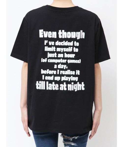 GYDA（ジェイダ）の「GAME HOLIC BUNNY BIG Tシャツ（Tシャツ/カットソー・レディース・オフホワイト/ブラック/スカイブルー/ライム・FREE）」の14枚目の写真