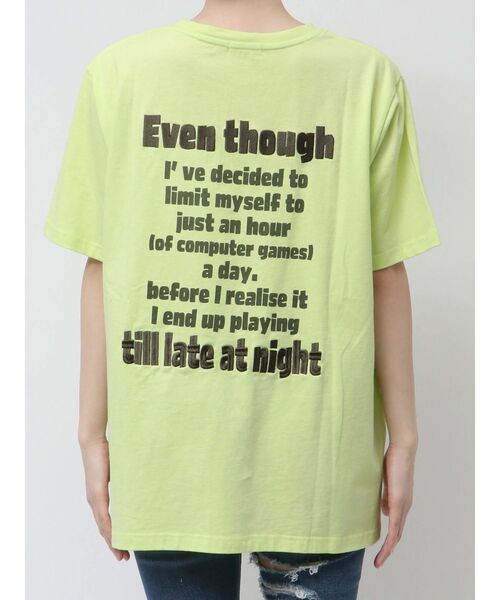 GYDA（ジェイダ）の「GAME HOLIC BUNNY BIG Tシャツ（Tシャツ/カットソー・レディース・オフホワイト/ブラック/スカイブルー/ライム・FREE）」の20枚目の写真