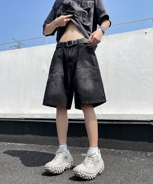 REBALANCE（リバランス）の「デニムハーフパンツ（デニムパンツ・メンズ・A/B・MEDIUM/LARGE/X-LARGE）」の3枚目の写真