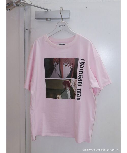 jouetie（ジュエティ）の「【TVアニメ『チェンソーマン』】シーンBIGTシャツ（Tシャツ/カットソー・レディース・レッド/ピンク/ブラック/オフホワイト・MEDIUM）」の4枚目の写真