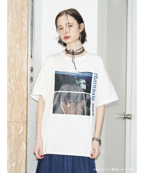 jouetie（ジュエティ）の「【TVアニメ『チェンソーマン』】シーンBIGTシャツ（Tシャツ/カットソー・レディース・レッド/ピンク/ブラック/オフホワイト・MEDIUM）」の12枚目の写真