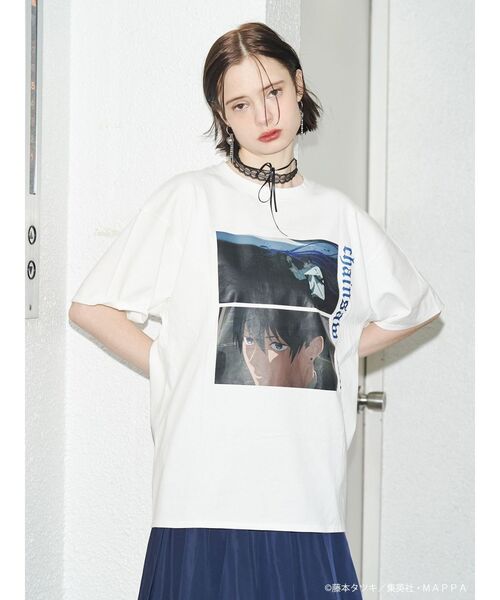 jouetie（ジュエティ）の「【TVアニメ『チェンソーマン』】シーンBIGTシャツ（Tシャツ/カットソー・レディース・レッド/ピンク/ブラック/オフホワイト・MEDIUM）」の13枚目の写真