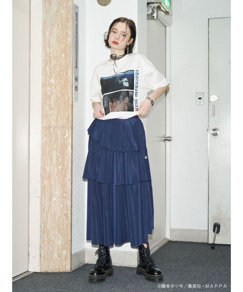 jouetie（ジュエティ）の「【TVアニメ『チェンソーマン』】シーンBIGTシャツ（Tシャツ/カットソー・レディース・レッド/ピンク/ブラック/オフホワイト・MEDIUM）」の17枚目の写真