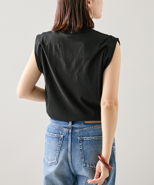 ATON(エイトン)の「ATON エイトン TANKTOP KKAGGM0400(Tシャツ/カットソー・レディース・ホワイト/サックスブルー/ブラック・SMALL)」の17枚目の写真
