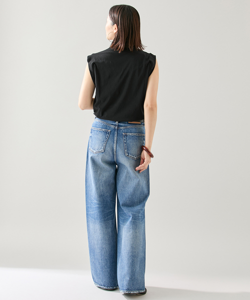 ATON(エイトン)の「ATON エイトン TANKTOP KKAGGM0400(Tシャツ/カットソー・レディース・ホワイト/サックスブルー/ブラック・SMALL)」の22枚目の写真