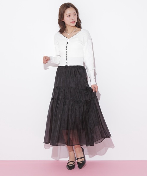 セール】◇シアーシャイニーボリュームスカート（スカート