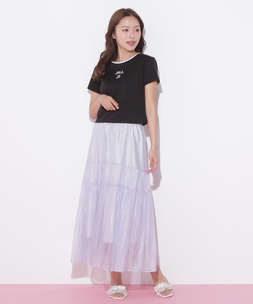 JILL by JILL STUART（ジルバイジルスチュアート）の「◇シアーシャイニーボリュームスカート（スカート・レディース・ホワイト/ブラック/ブラウン/ブルー・FREE）」の6枚目の写真
