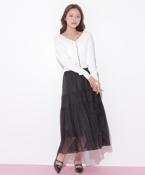 セール】◇シアーシャイニーボリュームスカート（スカート