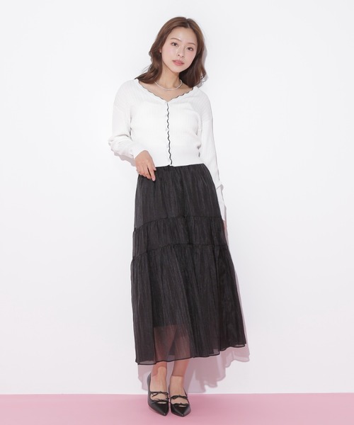 JILL by JILL STUART（ジルバイジルスチュアート）の「◇シアーシャイニーボリュームスカート（スカート・レディース・ホワイト/ブラック/ブラウン/ブルー・FREE）」の10枚目の写真