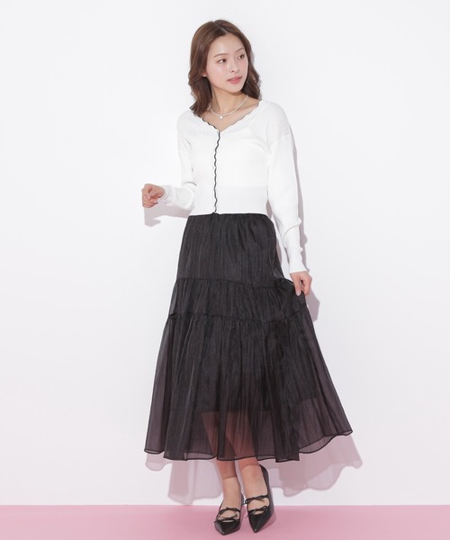 セール】◇シアーシャイニーボリュームスカート（スカート