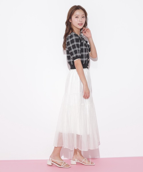 JILL by JILL STUART（ジルバイジルスチュアート）の「◇シアーシャイニーボリュームスカート（スカート・レディース・ホワイト/ブラック/ブラウン/ブルー・FREE）」の15枚目の写真