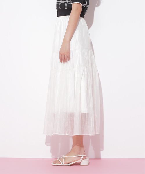 JILL by JILL STUART（ジルバイジルスチュアート）の「◇シアーシャイニーボリュームスカート（スカート・レディース・ホワイト/ブラック/ブラウン/ブルー・FREE）」の17枚目の写真