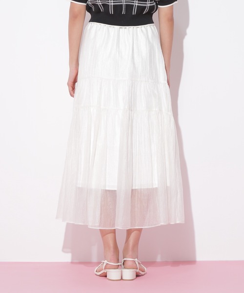JILL by JILL STUART（ジルバイジルスチュアート）の「◇シアーシャイニーボリュームスカート（スカート・レディース・ホワイト/ブラック/ブラウン/ブルー・FREE）」の18枚目の写真