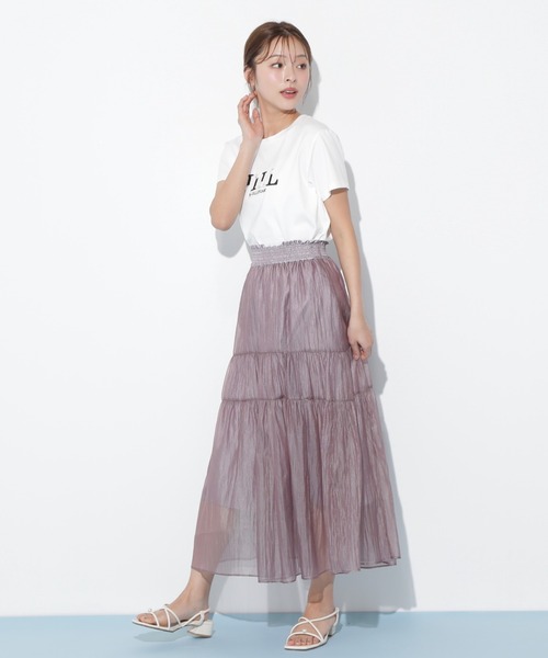 JILL by JILL STUART（ジルバイジルスチュアート）の「◇シアーシャイニーボリュームスカート（スカート・レディース・ホワイト/ブラック/ブラウン/ブルー・FREE）」の21枚目の写真