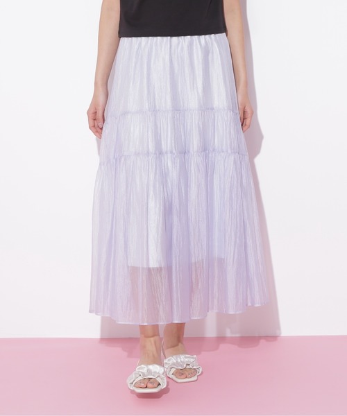JILL by JILL STUART（ジルバイジルスチュアート）の「◇シアーシャイニーボリュームスカート（スカート・レディース・ホワイト/ブラック/ブラウン/ブルー・FREE）」の7枚目の写真