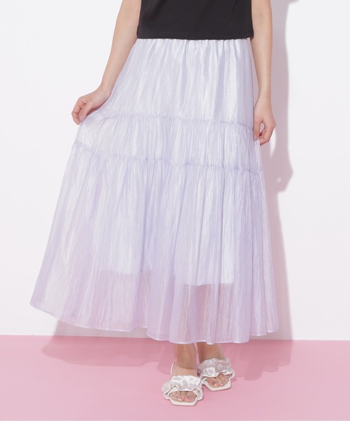JILL by JILL STUART（ジルバイジルスチュアート）の「◇シアーシャイニーボリュームスカート（スカート・レディース・ホワイト/ブラック/ブラウン/ブルー・FREE）」の8枚目の写真
