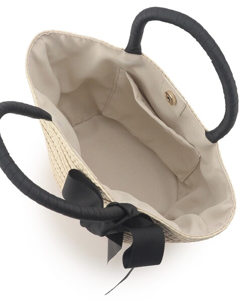 couture brooch（クチュールブローチ）の「リボンディティールかごトートバッグ（トートバッグ・レディース・ブラック/アイボリー・00）」の7枚目の写真