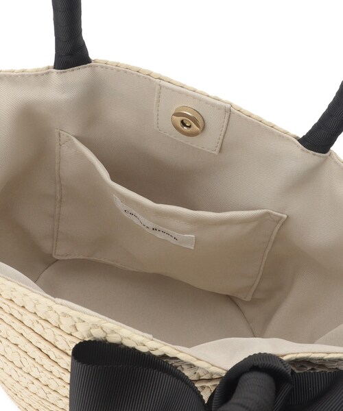 couture brooch（クチュールブローチ）の「リボンディティールかごトートバッグ（トートバッグ・レディース・ブラック/アイボリー・00）」の10枚目の写真