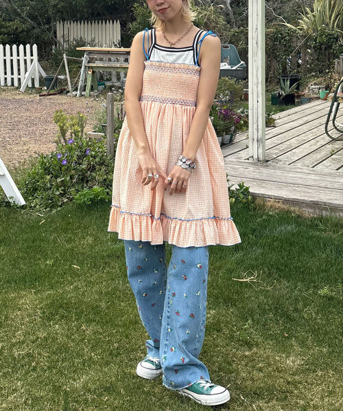 HELLO.SANFRANCISCO（ハローサンフランシスコ）の「【HELLO.SANFRANCISCO/ハローサンフランシスコ】2WAYシャーリングチュニックベアワンピ（チュニック・レディース・ブラック/オレンジ/ホワイト/パープル・ONE SIZE）」の15枚目の写真