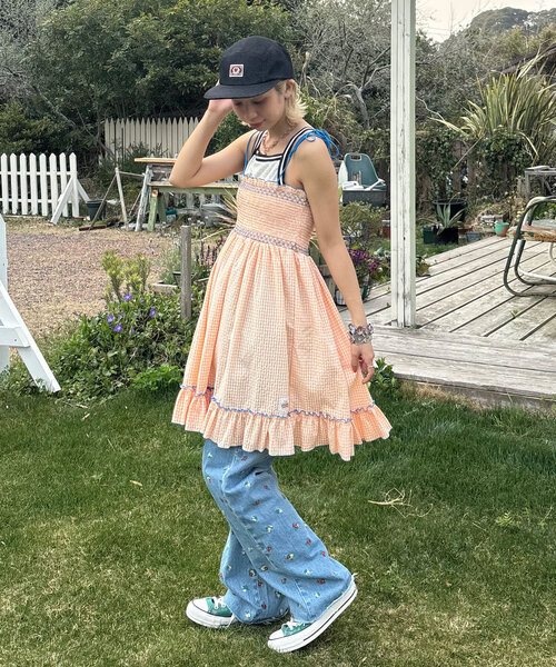 HELLO.SANFRANCISCO（ハローサンフランシスコ）の「【HELLO.SANFRANCISCO/ハローサンフランシスコ】2WAYシャーリングチュニックベアワンピ（チュニック・レディース・ブラック/オレンジ/ホワイト/パープル・ONE SIZE）」の16枚目の写真