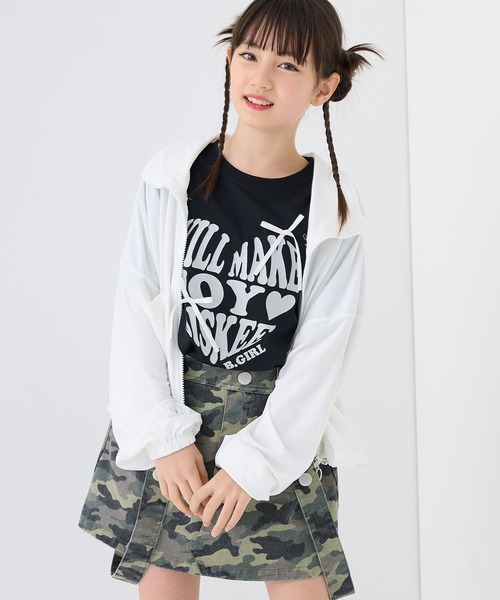 ショート丈UV対策ジップアップブルゾン（ブルゾン）｜BISKEE