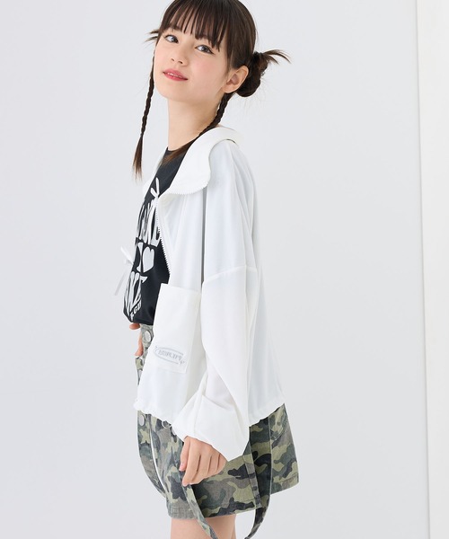 ショート丈UV対策ジップアップブルゾン（ブルゾン）｜BISKEE