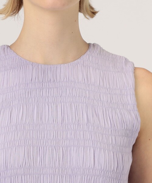 NE QUITTEZ PAS!（ヌキテパ）の「ne Quittez pas COTTON VOILE SHIRRING ドレス（ワンピース・レディース・ブラック/ライトパープル/ピンク・M）」の7枚目の写真