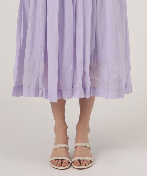 NE QUITTEZ PAS!（ヌキテパ）の「ne Quittez pas COTTON VOILE SHIRRING ドレス（ワンピース・レディース・ブラック/ライトパープル/ピンク・M）」の10枚目の写真