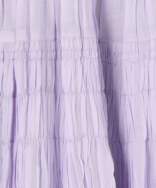 NE QUITTEZ PAS!（ヌキテパ）の「ne Quittez pas COTTON VOILE SHIRRING ドレス（ワンピース・レディース・ブラック/ライトパープル/ピンク・M）」の11枚目の写真