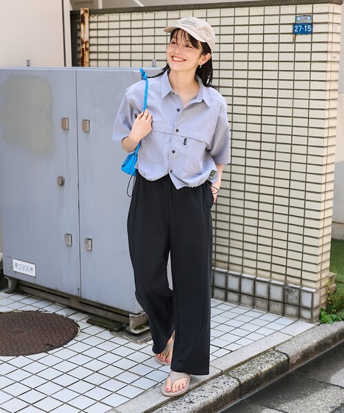 FREAK'S STORE（フリークスストア）の「Foxfire × FREAK'S STORE/フォックスファイヤー 別注 オックス フィッシングポケットショートスリーブシャツ（シャツ/ブラウス・レディース・その他13/サックスブルー/グレー・ﾌﾘ-）」の5枚目の写真