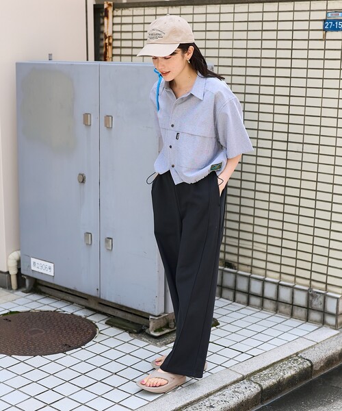 FREAK'S STORE（フリークスストア）の「Foxfire × FREAK'S STORE/フォックスファイヤー 別注 オックス フィッシングポケットショートスリーブシャツ（シャツ/ブラウス・レディース・その他13/サックスブルー/グレー・ﾌﾘ-）」の6枚目の写真