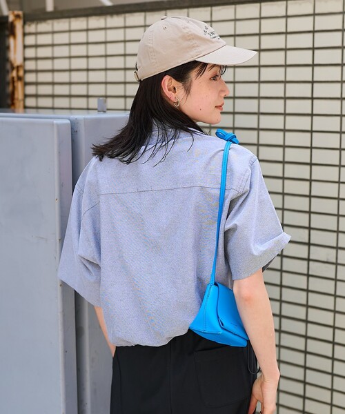 FREAK'S STORE（フリークスストア）の「Foxfire × FREAK'S STORE/フォックスファイヤー 別注 オックス フィッシングポケットショートスリーブシャツ（シャツ/ブラウス・レディース・その他13/サックスブルー/グレー・ﾌﾘ-）」の11枚目の写真