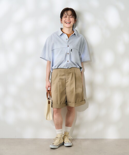 FREAK'S STORE（フリークスストア）の「Foxfire × FREAK'S STORE/フォックスファイヤー 別注 オックス フィッシングポケットショートスリーブシャツ（シャツ/ブラウス・レディース・その他13/サックスブルー/グレー・ﾌﾘ-）」の13枚目の写真