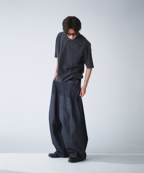 【新品未使用】ILLIGO VネックジャージTシャツ ブラック TUCK V NECK T-SHIRT(S Black): Vintage 1.1｜THE SHOP YOHJI