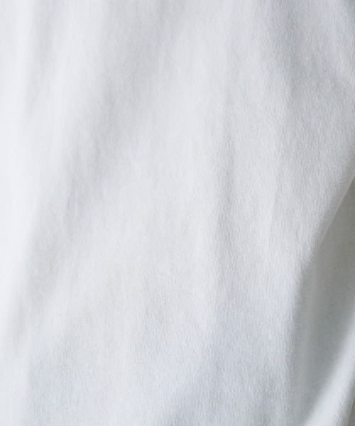 Adoon plain(アドーンプレーン)の「VINTAGE LIKE SHALLOW V-NECK DRAWCORD T-SHIRT / ビンテージライク浅VネックドローコードTシャツ(Tシャツ/カットソー・メンズ・グレー/ブラック/アイボリー・MEDIUM/LARGE)」の10枚目の写真