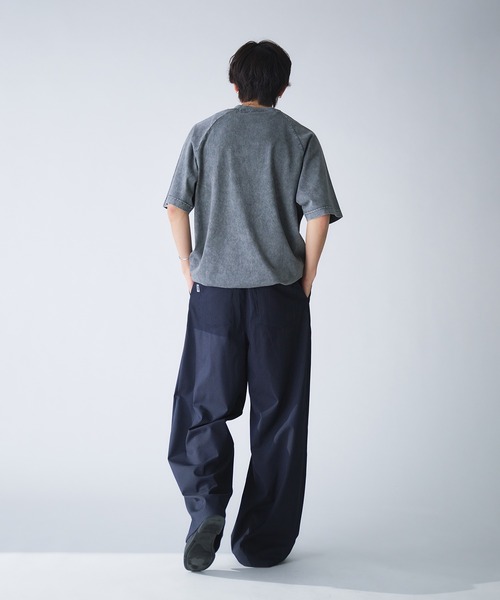 Adoon plain(アドーンプレーン)の「VINTAGE LIKE SHALLOW V-NECK DRAWCORD T-SHIRT / ビンテージライク浅VネックドローコードTシャツ(Tシャツ/カットソー・メンズ・グレー/ブラック/アイボリー・MEDIUM/LARGE)」の21枚目の写真