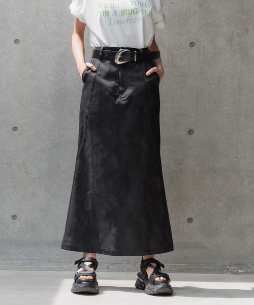 PAGEBOY（ページボーイ）の「スモークプリントナロースカート（スカート・レディース・チャコールグレー/ホワイト系その他4/ブラック・FREE）」の8枚目の写真