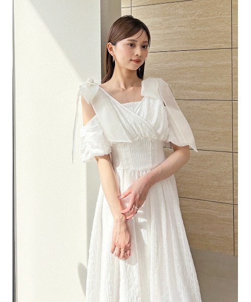 SNIDEL  ショルダーリボンワンピース SNIDEL（スナイデル）の「ショルダーリボンワンピース（ワンピース